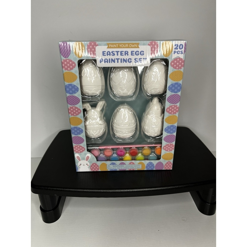 NEW Easter Painting Set Craft Kit 6 Egg Designs w/ Paint
